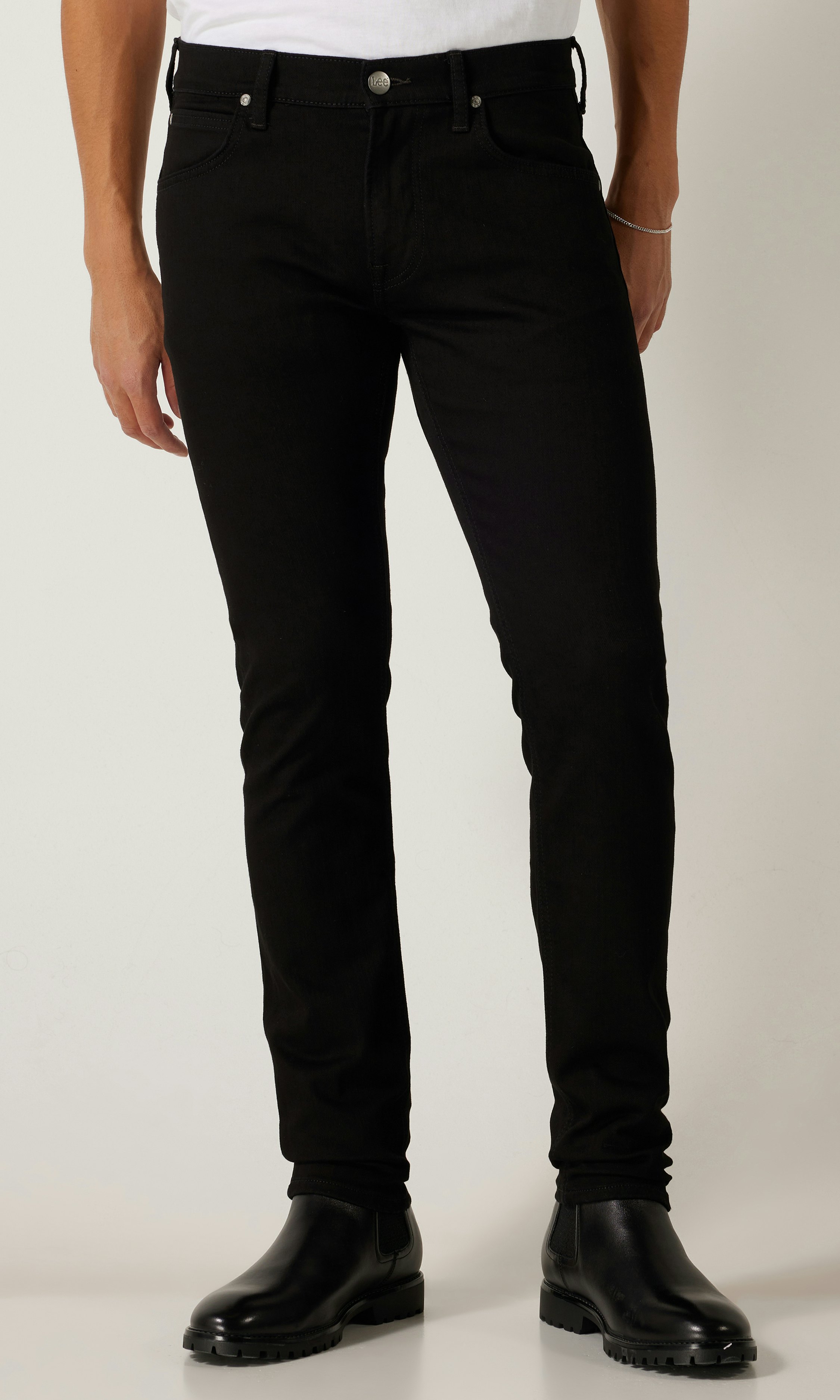 Lee Luke Svart Jeans Herr Carlings