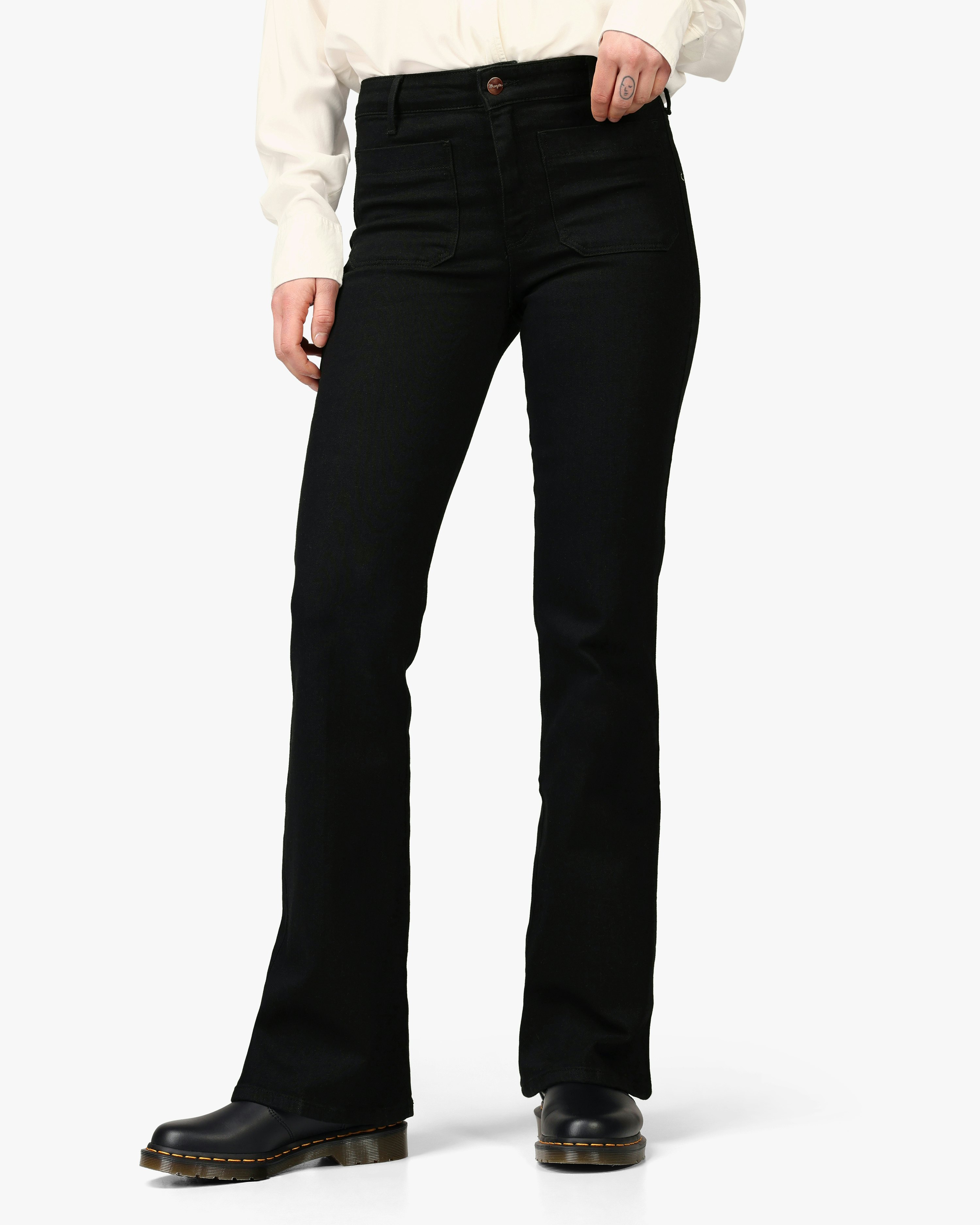 Wrangler Flare Black Jeans | Women | at 