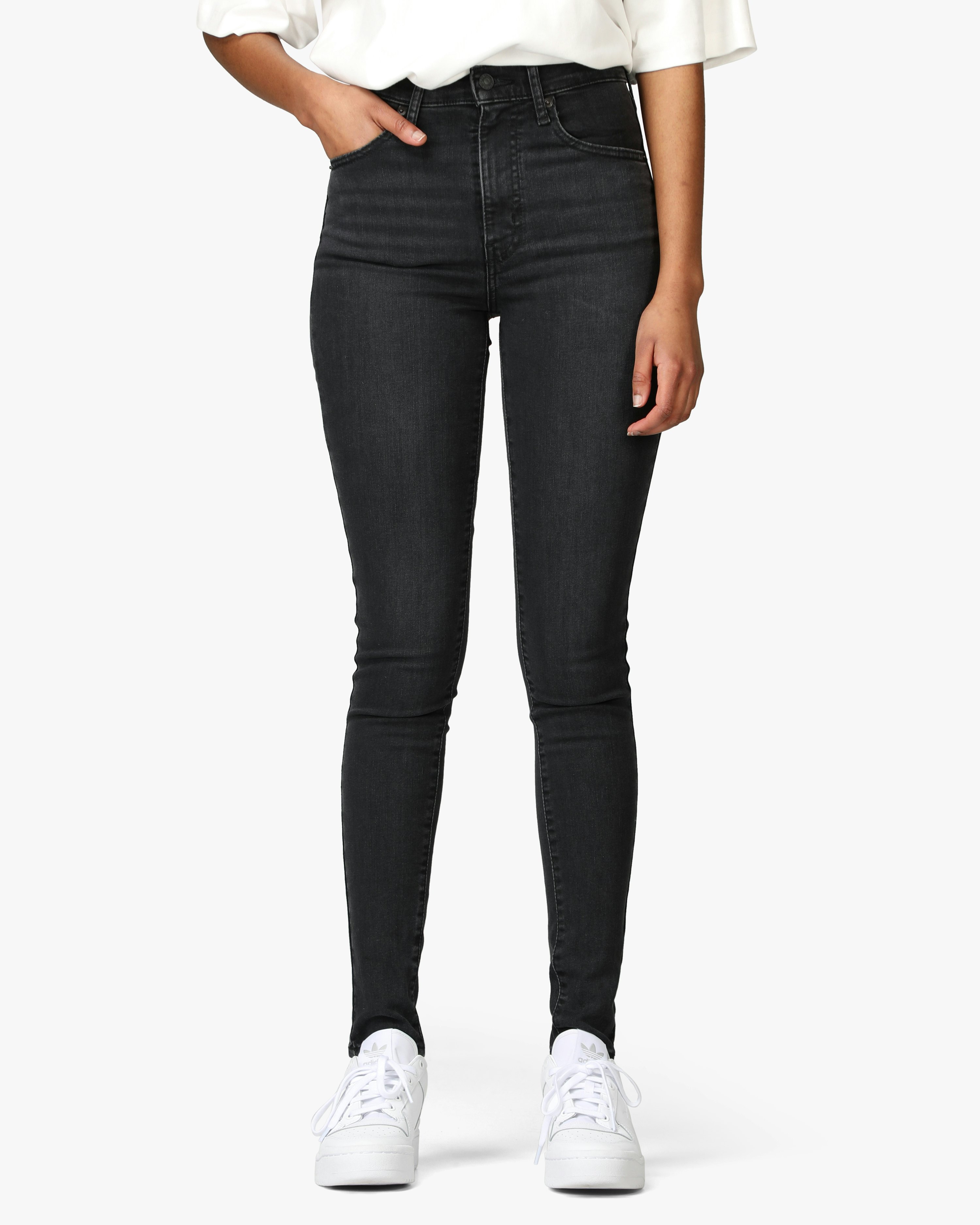 Levis Mile High Super Skinny Black Jeans | Women | at 