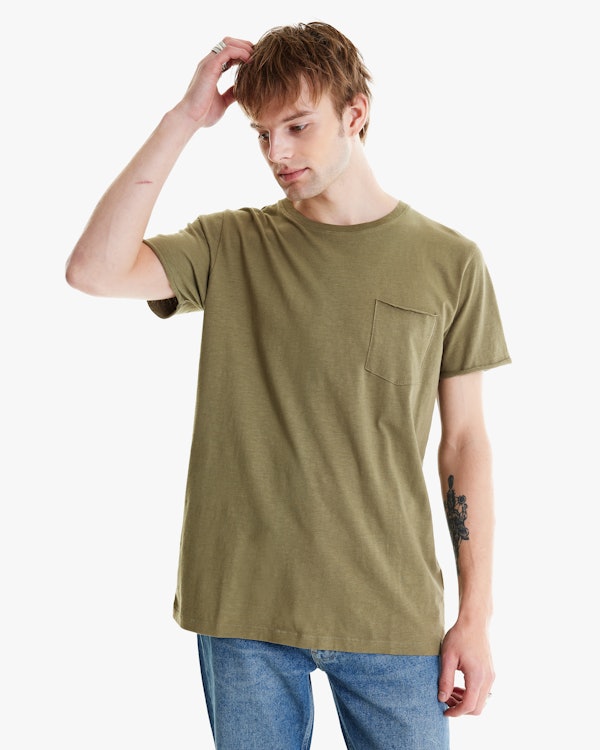 Vailent Buzz Pocket Army T Shirt Militärgrön Herr Carlings