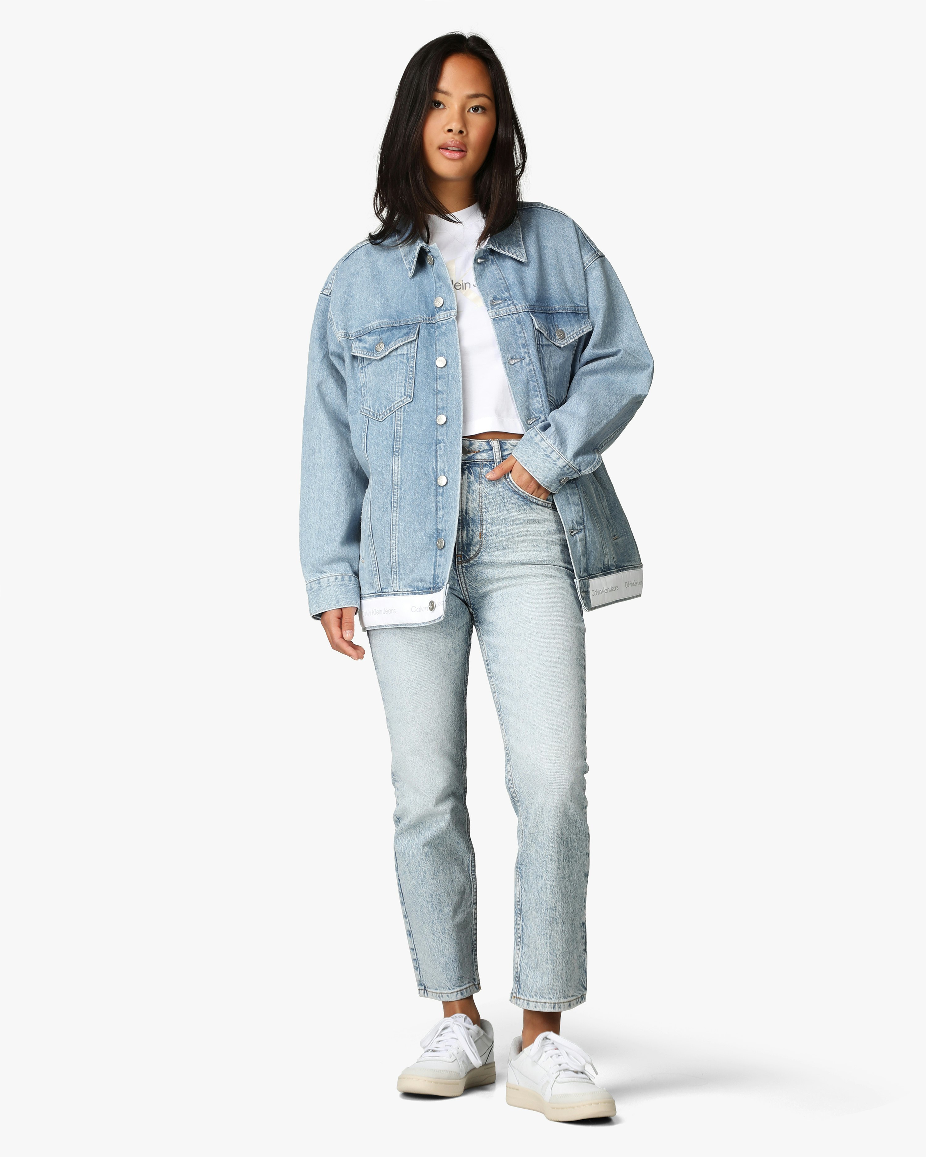 WOMEN FASHION Jackets Jacket Jean Calvin Klein Jeans jacket Blue S discount 60% 
