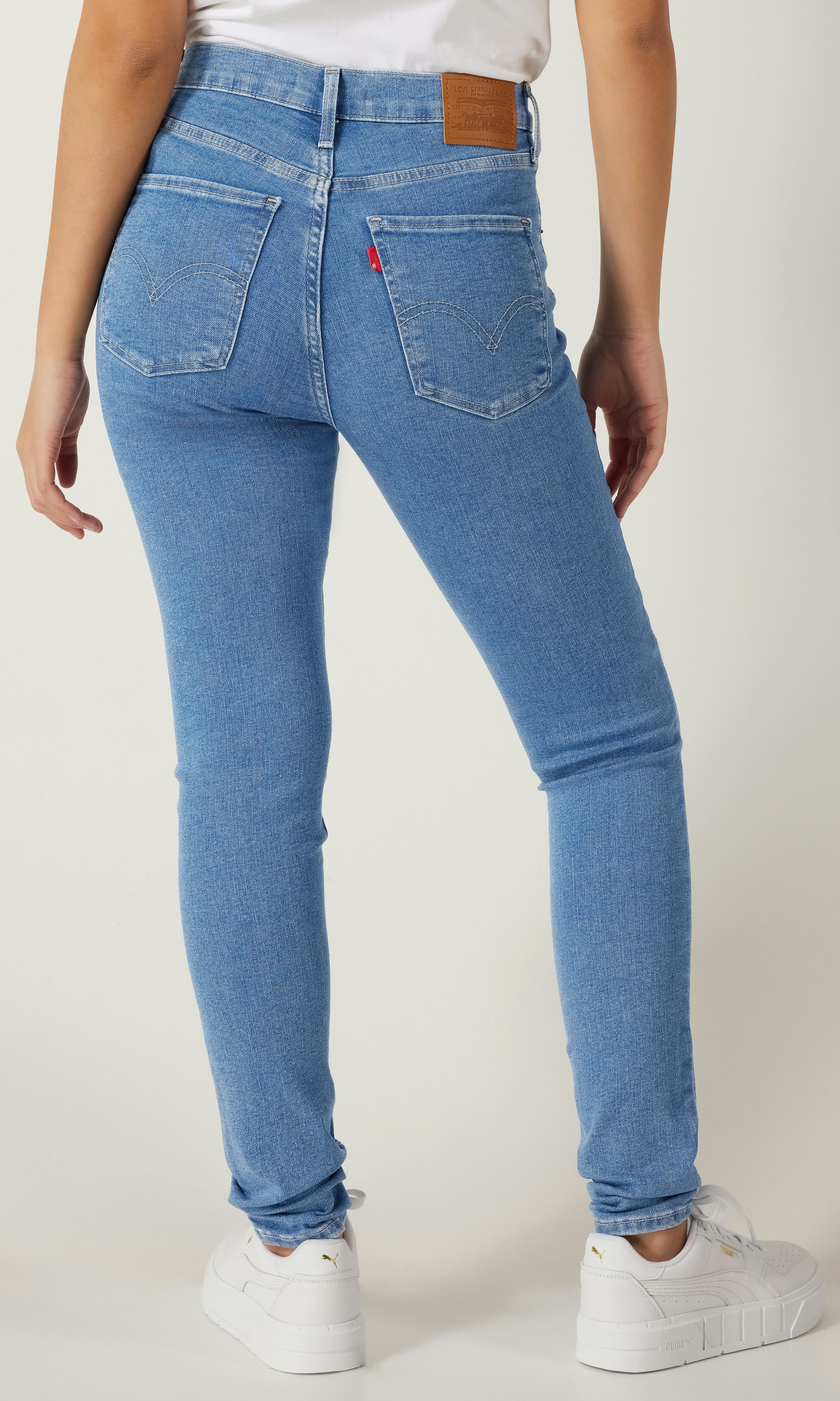 Levi s Mile High Super Skinny Medium Bla Jeans Dame Carlings