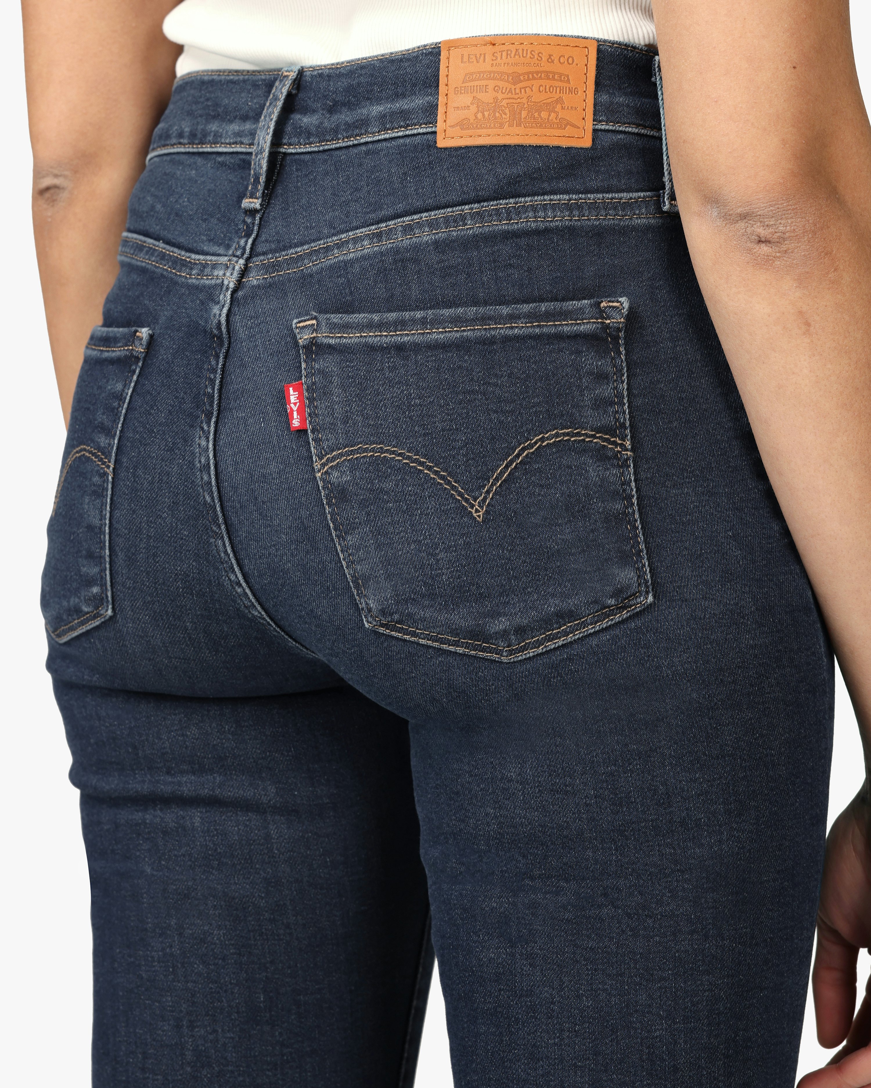 Levis 720™ High Rise Super Skinny Dark Blue Jeans | Women | at 