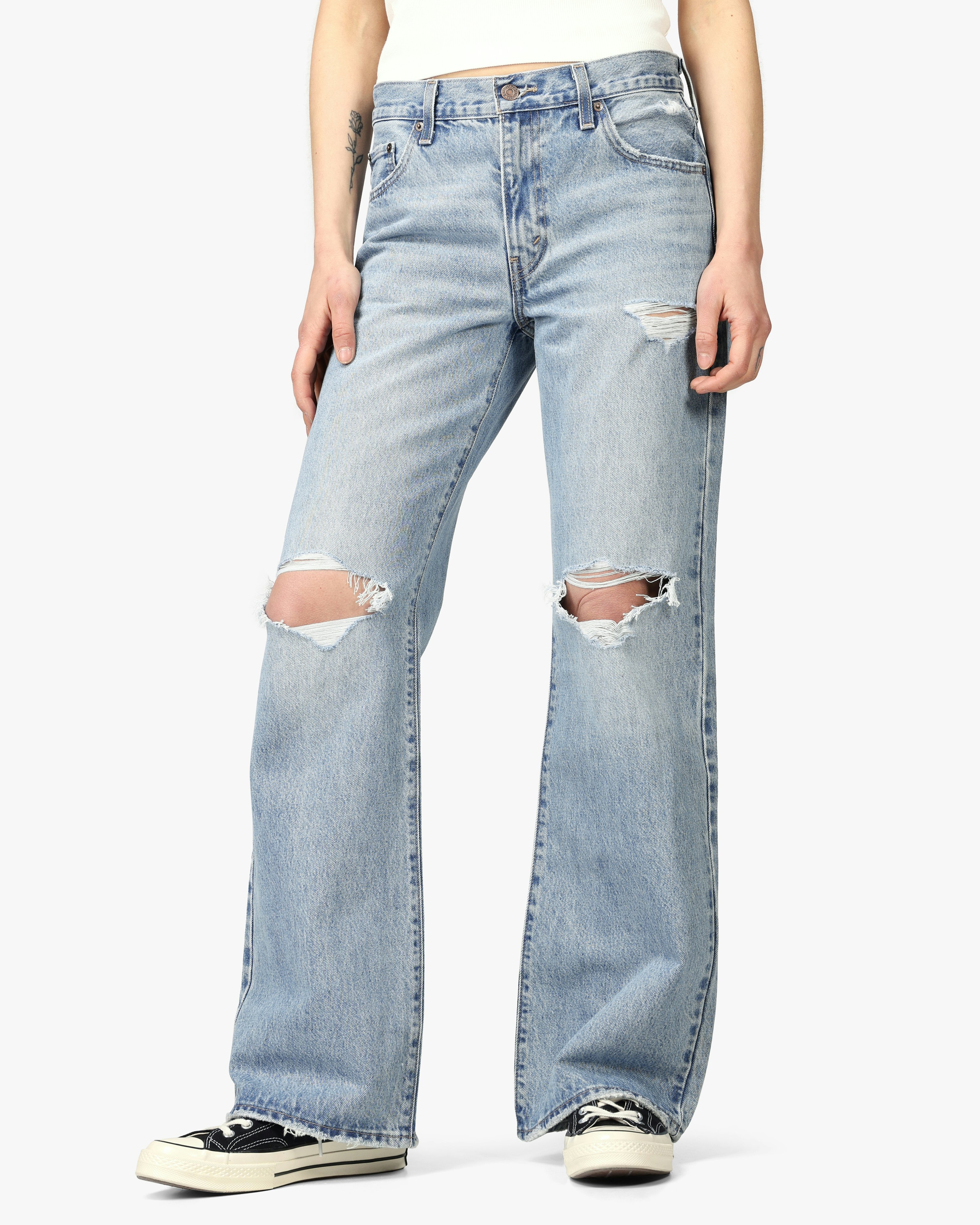 Levis Baggy Boot Light Blue Ripped Jeans Dark blue | Women | at 