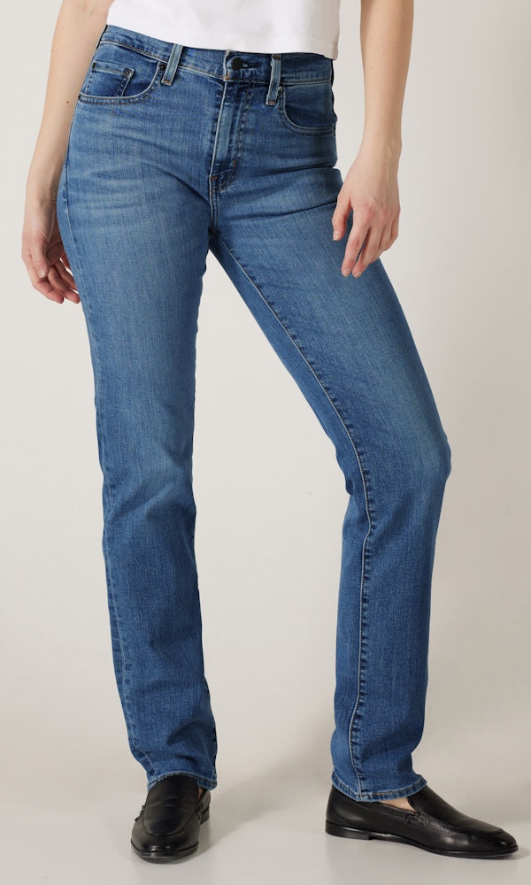 Levi's 724™ High Rise Straight Medium Blå Jeans Mellanblå Dam