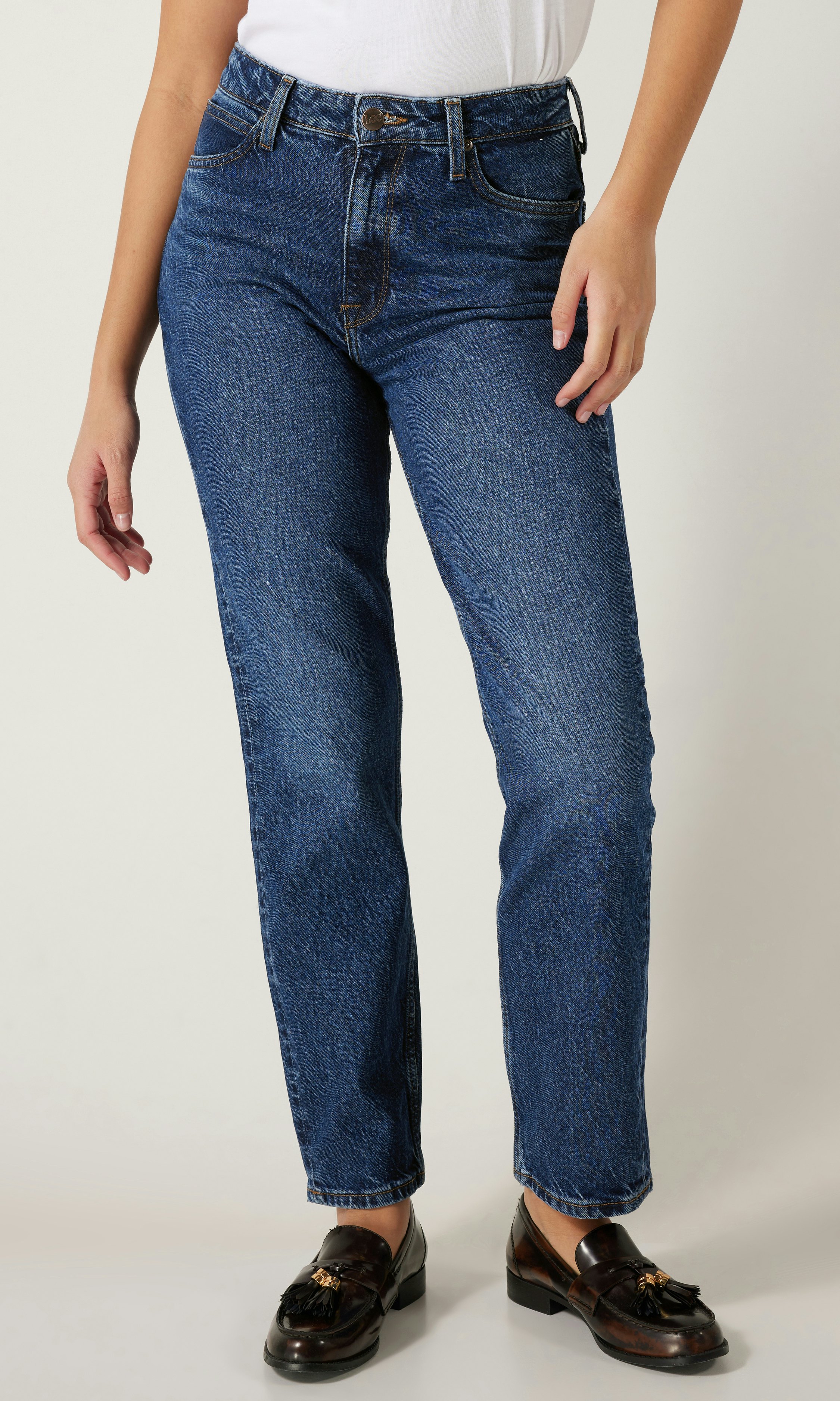 Lee Carol Mork Bla Jeans Dame Carlings