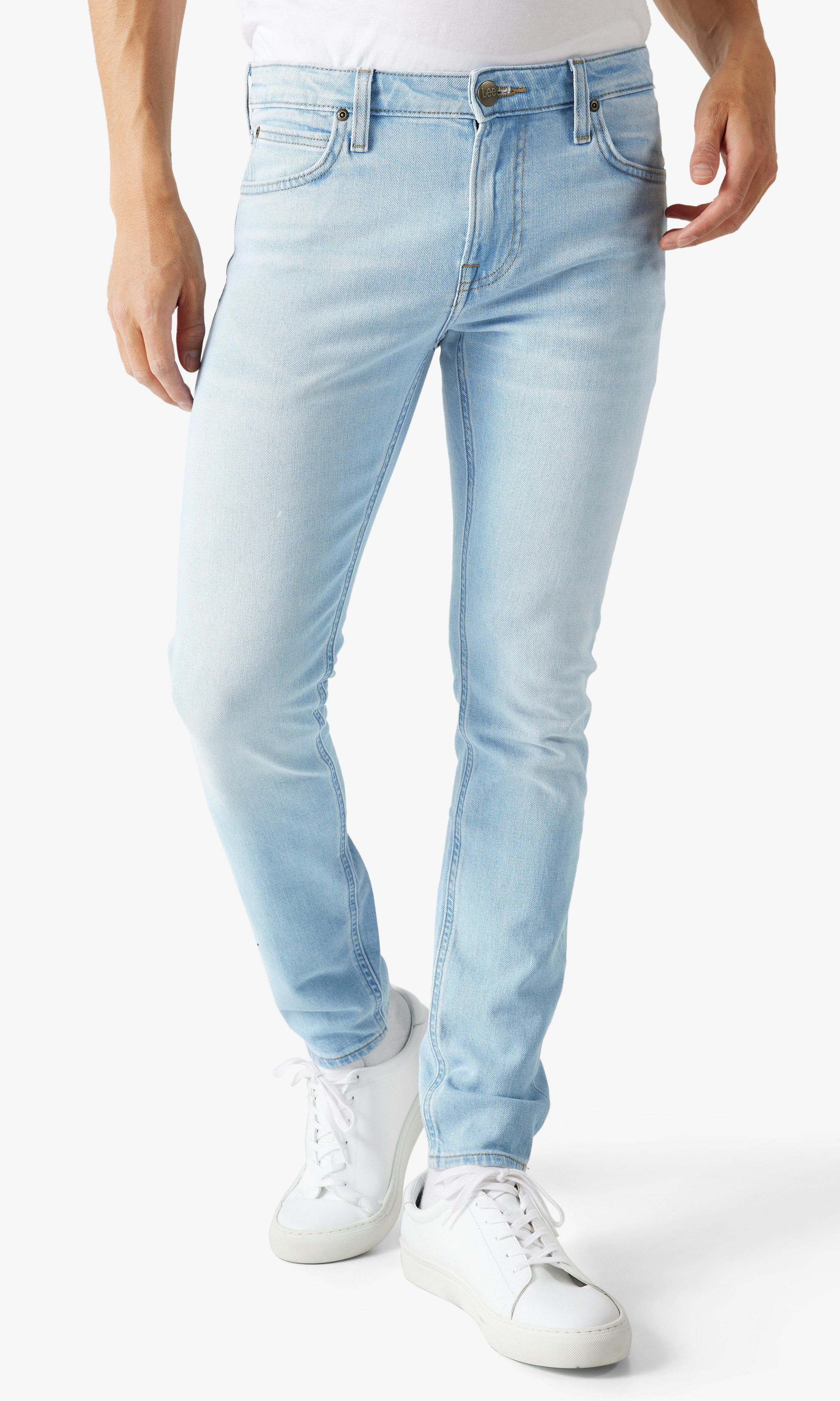 Lee Malone Lys Bla Jeans Herre Carlings
