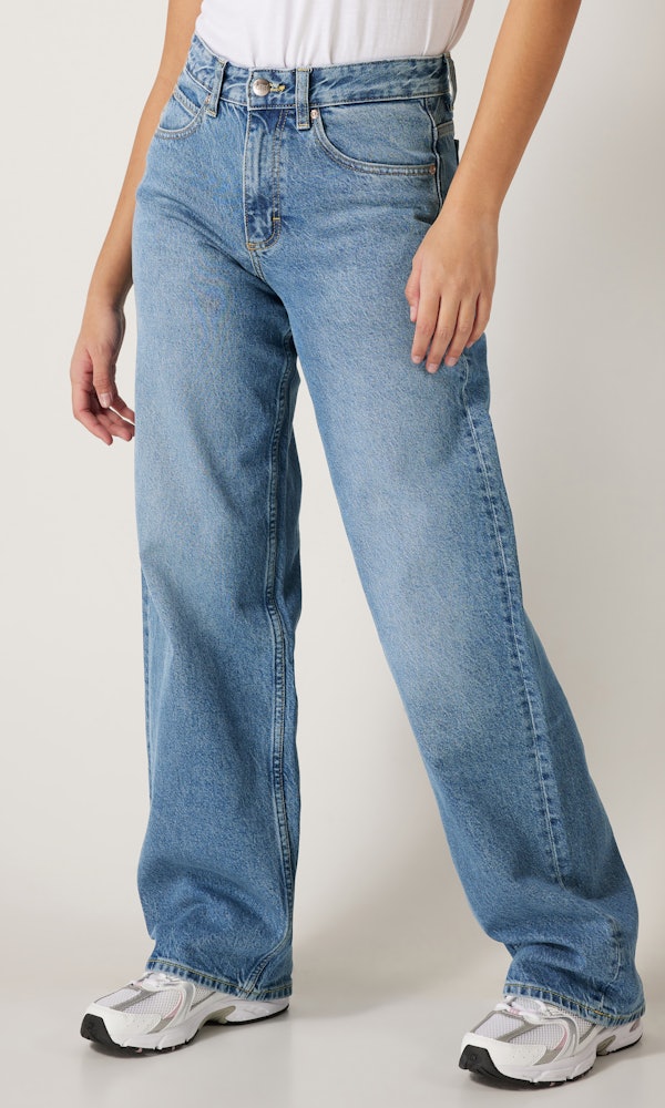 Lee Rider Loose Medium Blå Jeans Dame Carlings