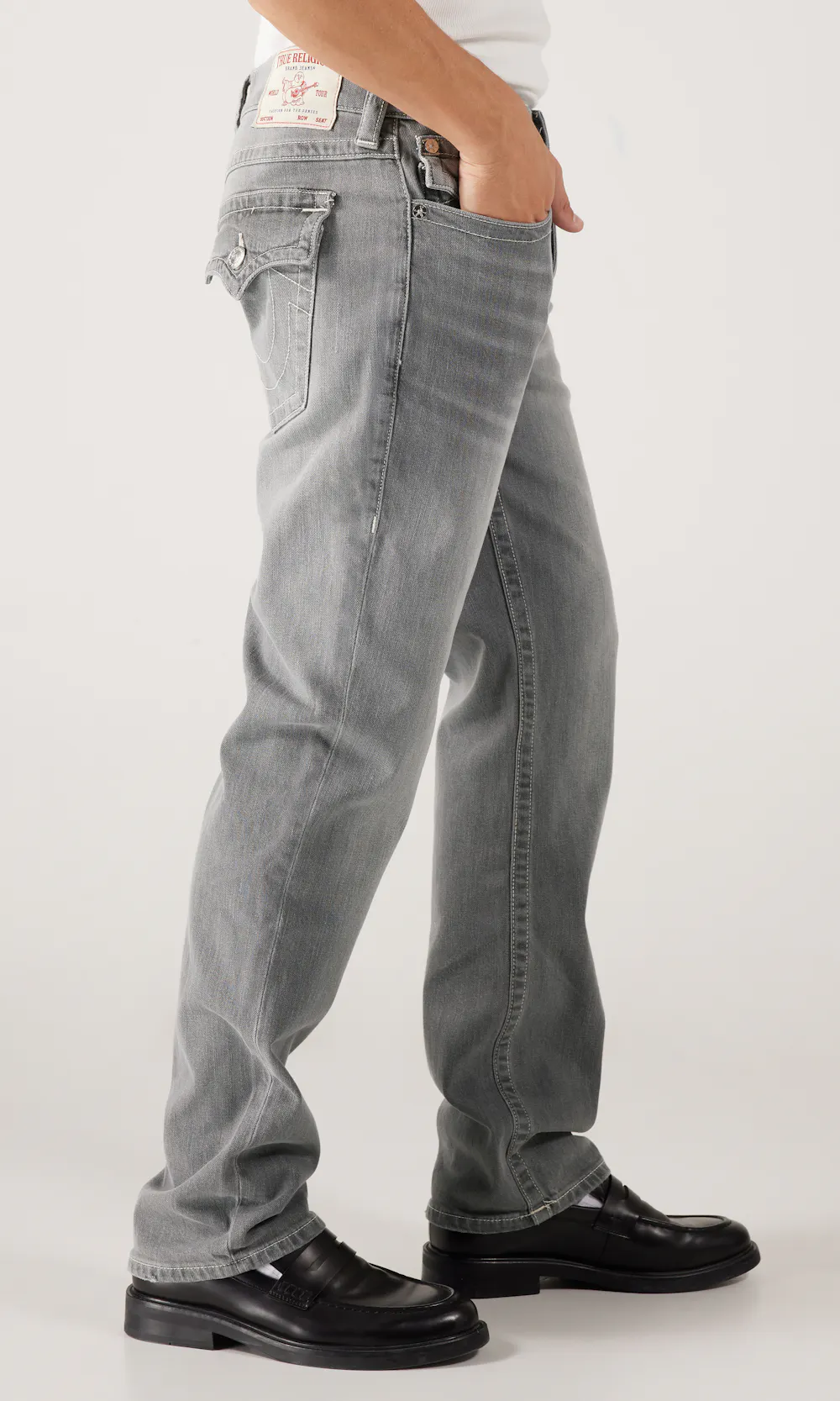 True Religion Ricky Flap Grå Jeans Lys grå | Herre | Bukser