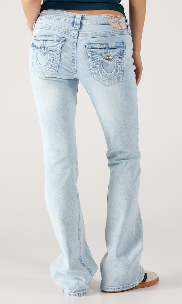 Joey Low Rise Flare Applique Ljusblå Jeans